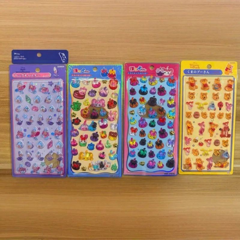 8pcs Japanese Alien 3d Solid Embossed Relief Stereo Sticker Diy Mobile Phone Decor Sticker Student Hand Account Stationery